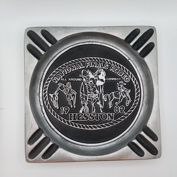 1982 NFR Rodeo Ashtray All Around Cowboy Hesston RARE National Finals Horse - Picture 6 of 9